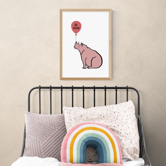 East End Prints Be Kind Rhino Print