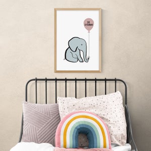 East End Prints Be Strong Elephant Print