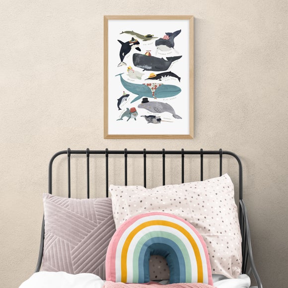 East End Prints Whales In Hats Print