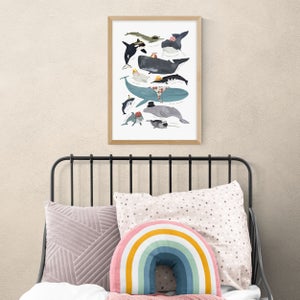 East End Prints Whales In Hats Print