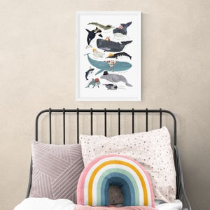 East End Prints Whales In Hats Print