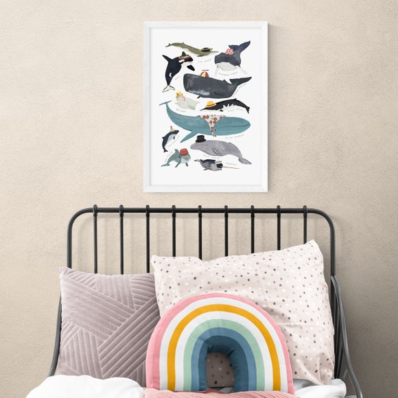 East End Prints Whales In Hats Print