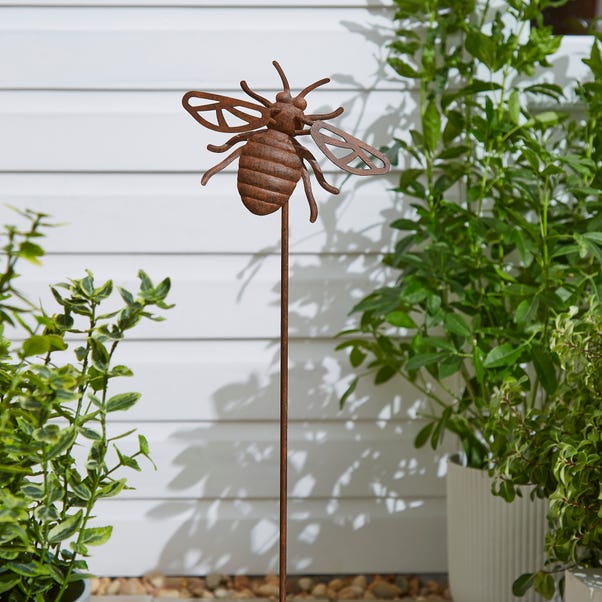 Rusted Iron Bee Stake image 1 of 3