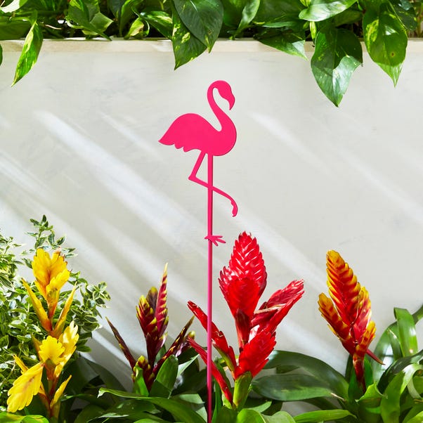 Pink Iron Flamingo Silhouette Stake image 1 of 2
