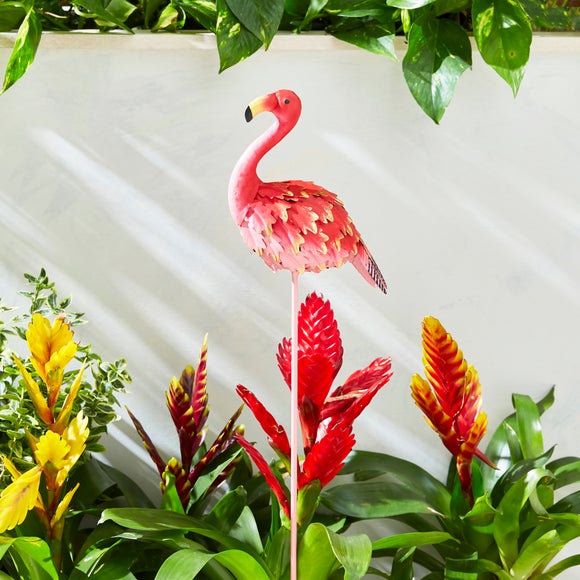 Click to view product details and reviews for Pink Iron Flamingo Stake.