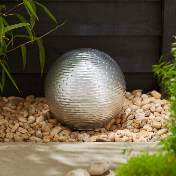 Silver Iron Zen Globe Sculpture image 1 of 2