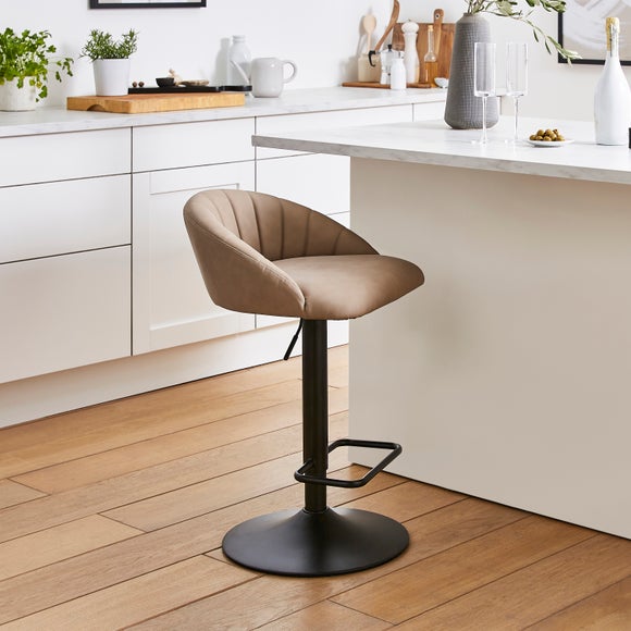 Lowen Faux Leather Bar Stool Dunelm