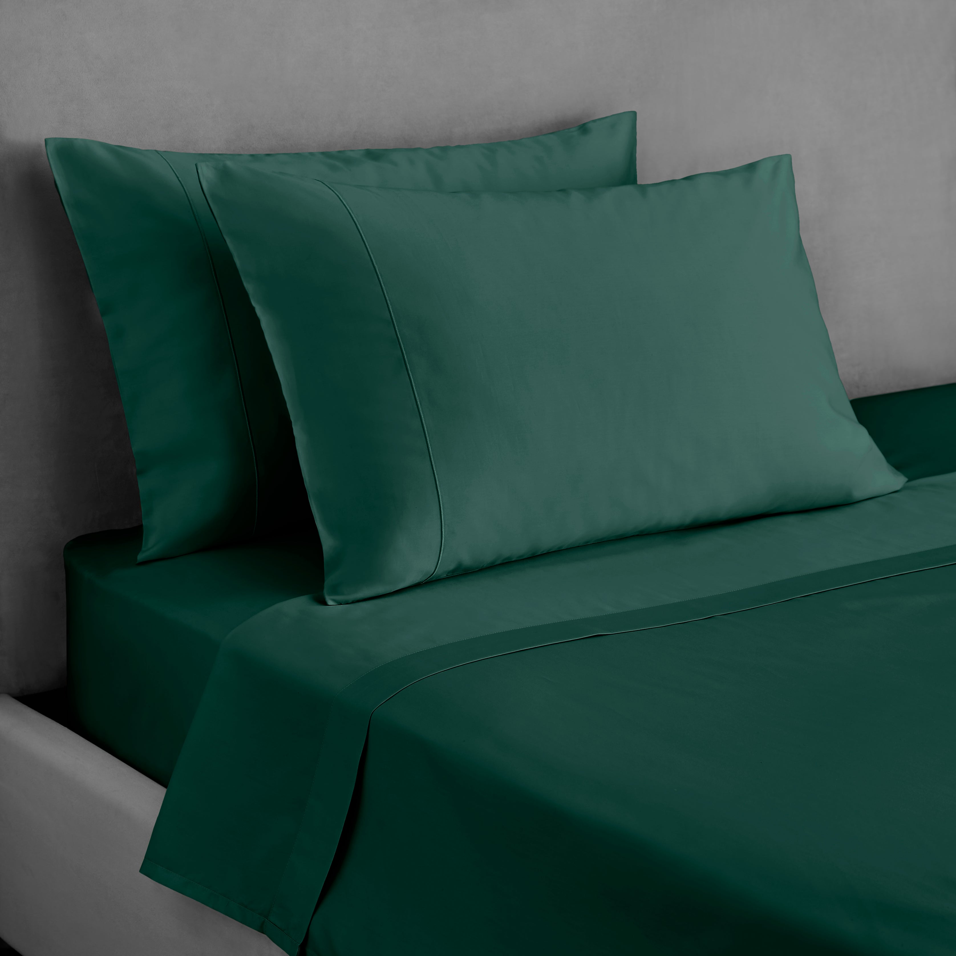 Dorma Egyptian Cotton 400 Thread Count Percale Standard Pillowcase Alpine Green