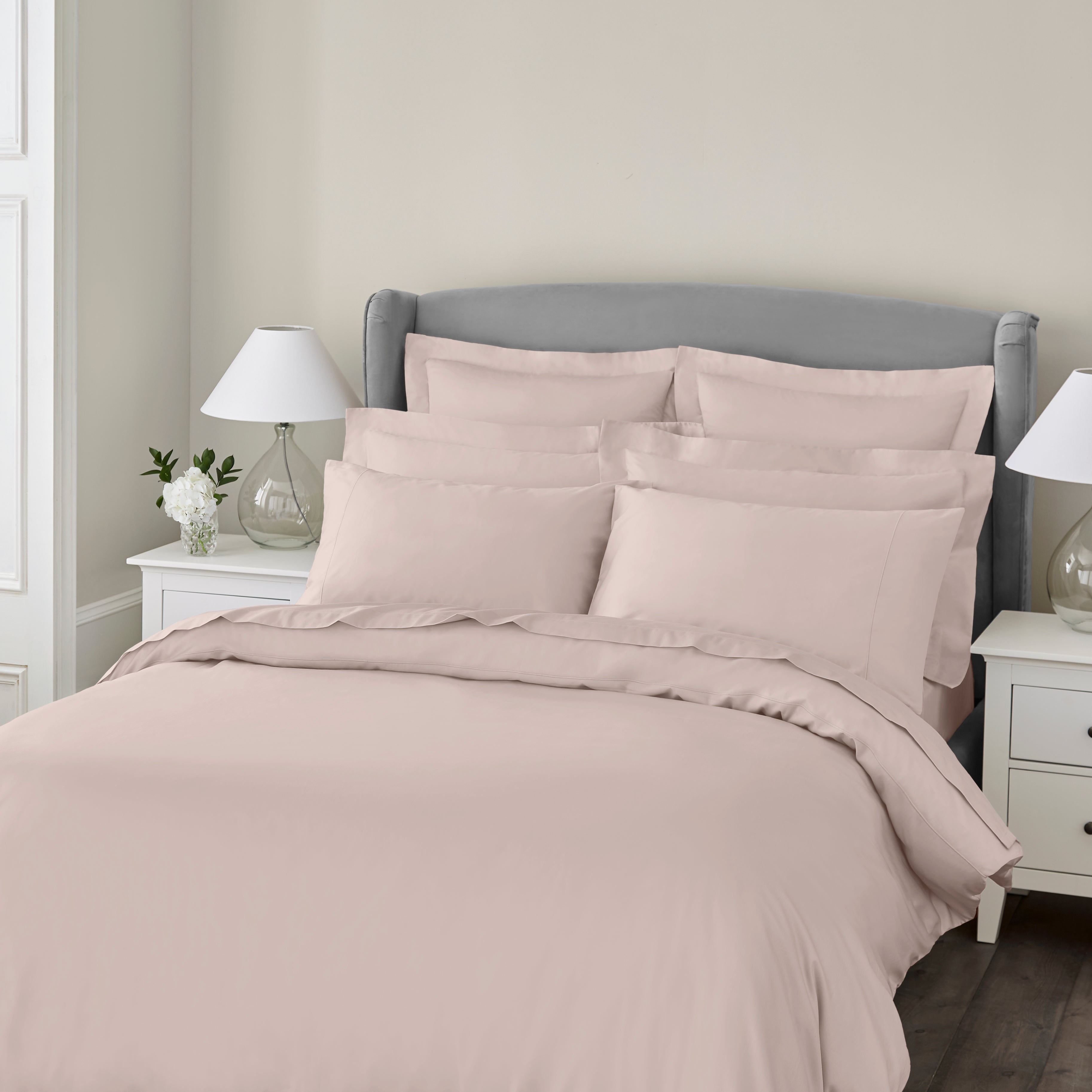Dorma Egyptian Cotton 400 Thread Count Percale Duvet Cover Rose (Pink)