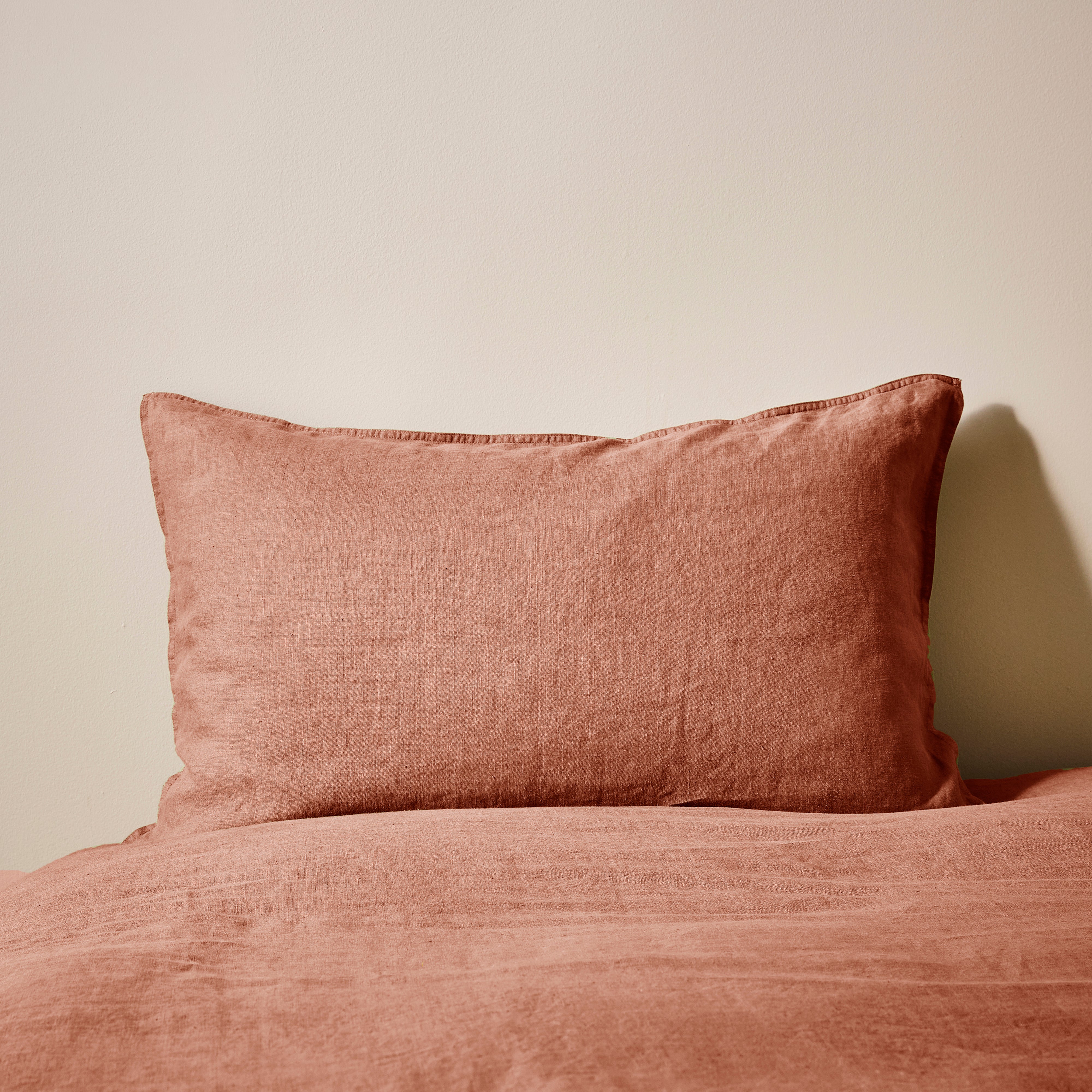 Edited Life Linen Standard Pair Of Pillowcases Terracotta