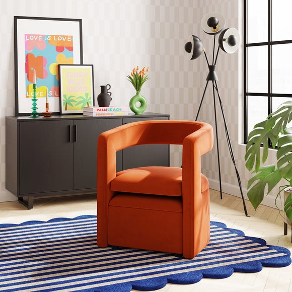 Dunelm deals orange chair