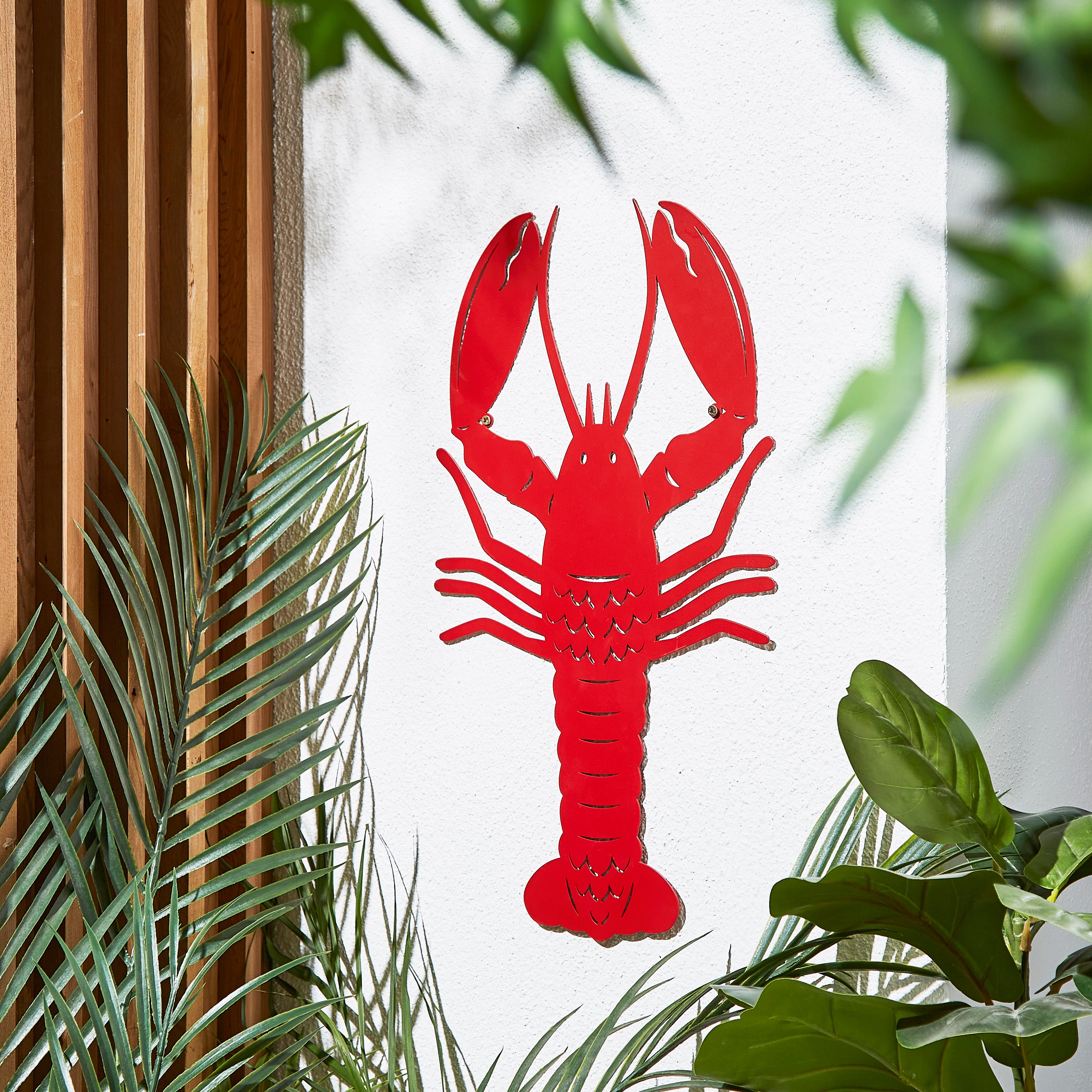 Riviera Lobster Indoor Outdoor Metal Wall Art