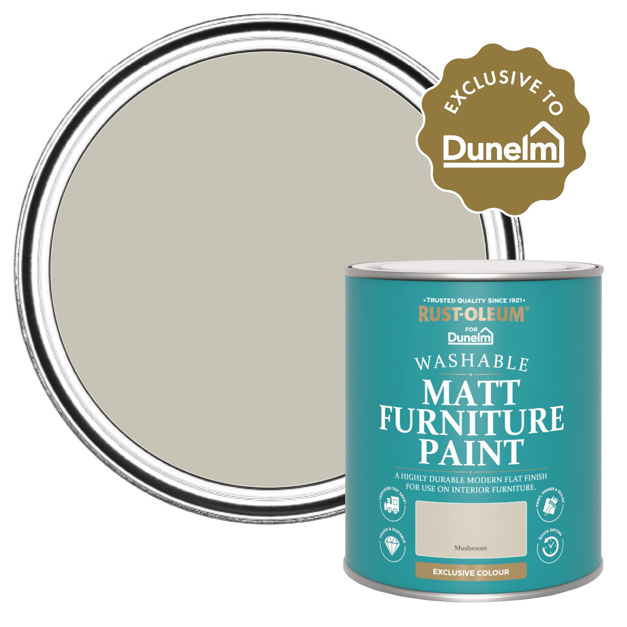 RustOleum X Dunelm Exclusive Mushroom Matt Furniture Paint