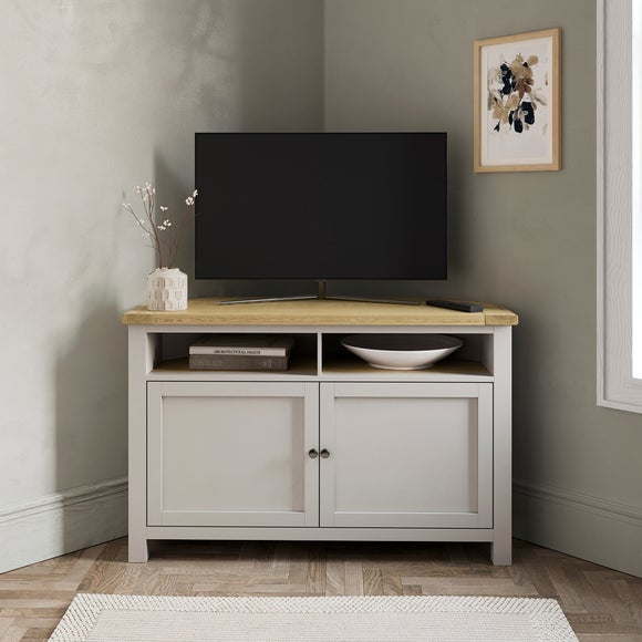 High tv outlet corner unit