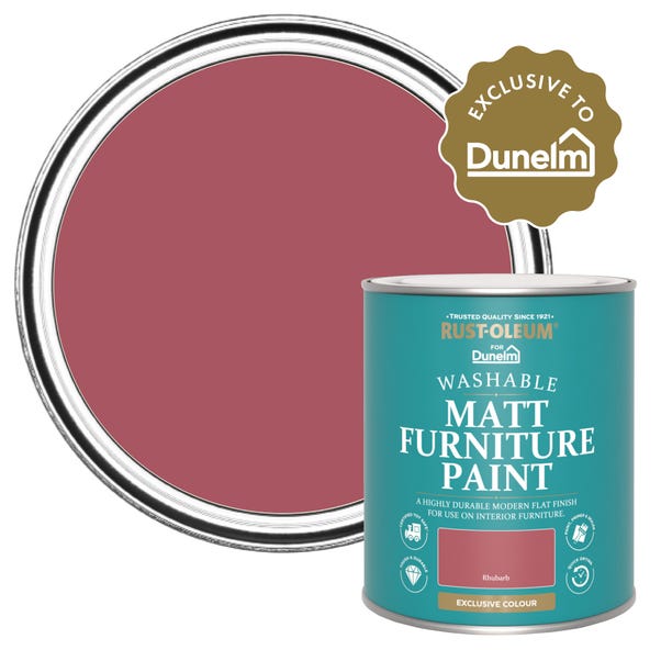 RustOleum X Dunelm Exclusive Rhubarb Matt Furniture Paint image 1 of 7