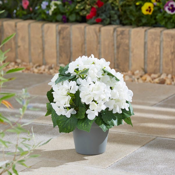 Artificial Potted White Hydrangea image 1 of 2