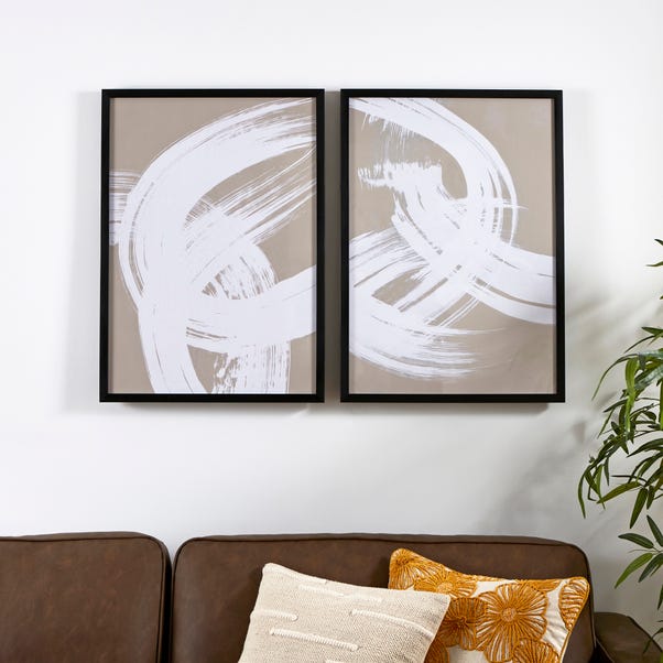 Set of 2 Abstract Natural Curves Framed Prints image 1 of 3