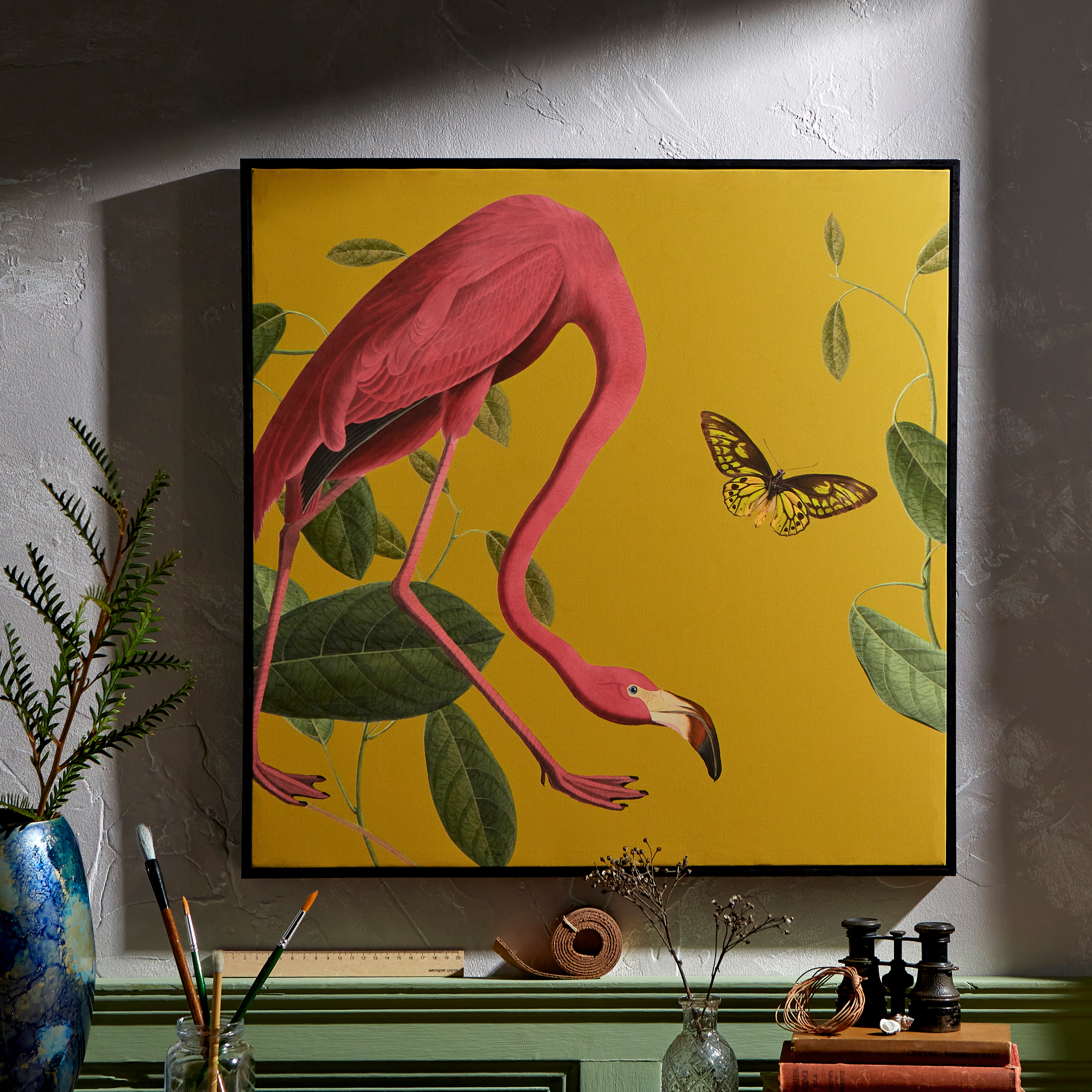 Flamingo Framed Canvas