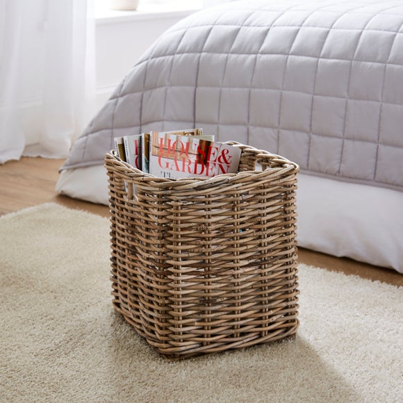 Rattan storage hot sale basket