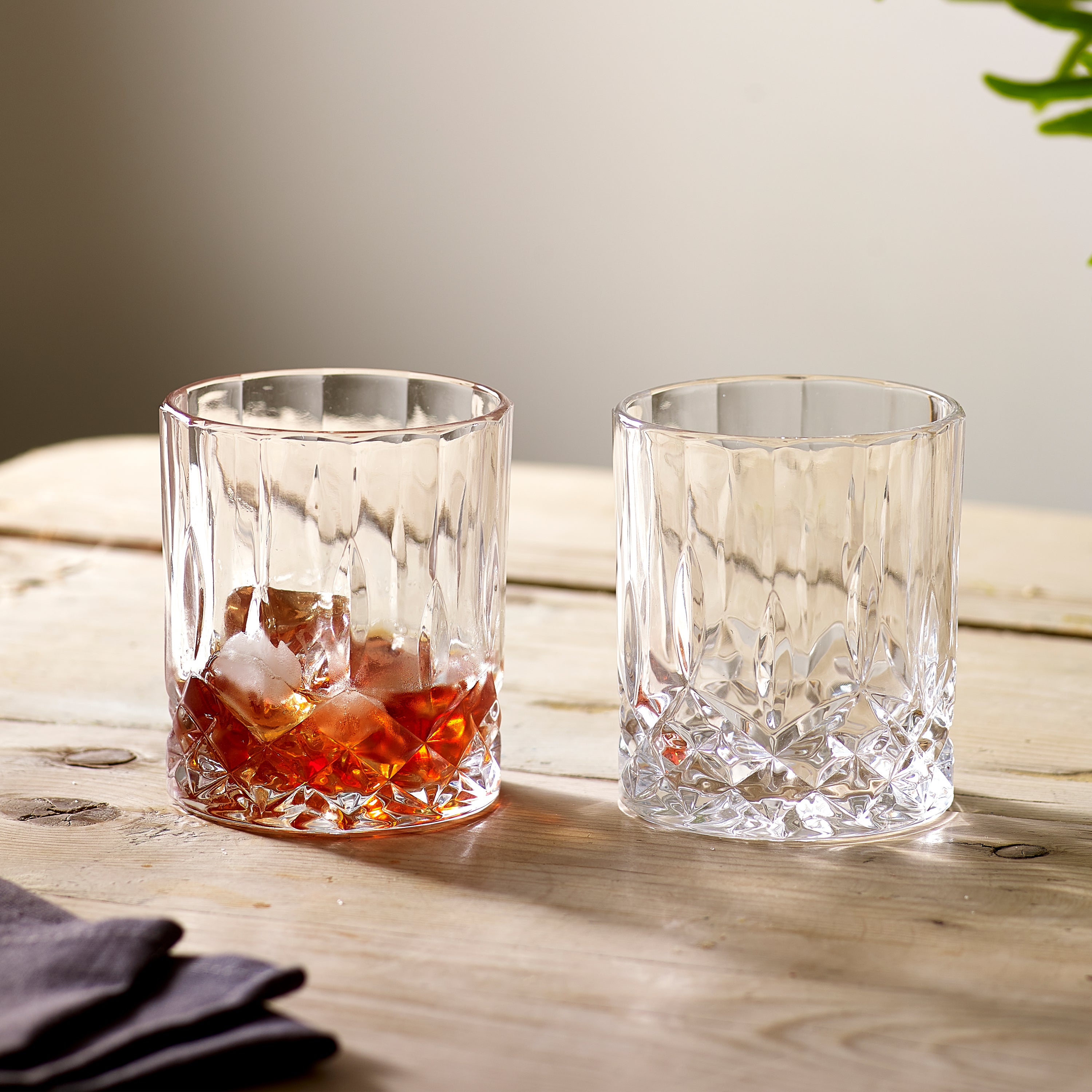 Pack Of 2 Pressed Tumblers Clear