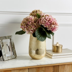 Recycled Glass Gold Foil Vase
