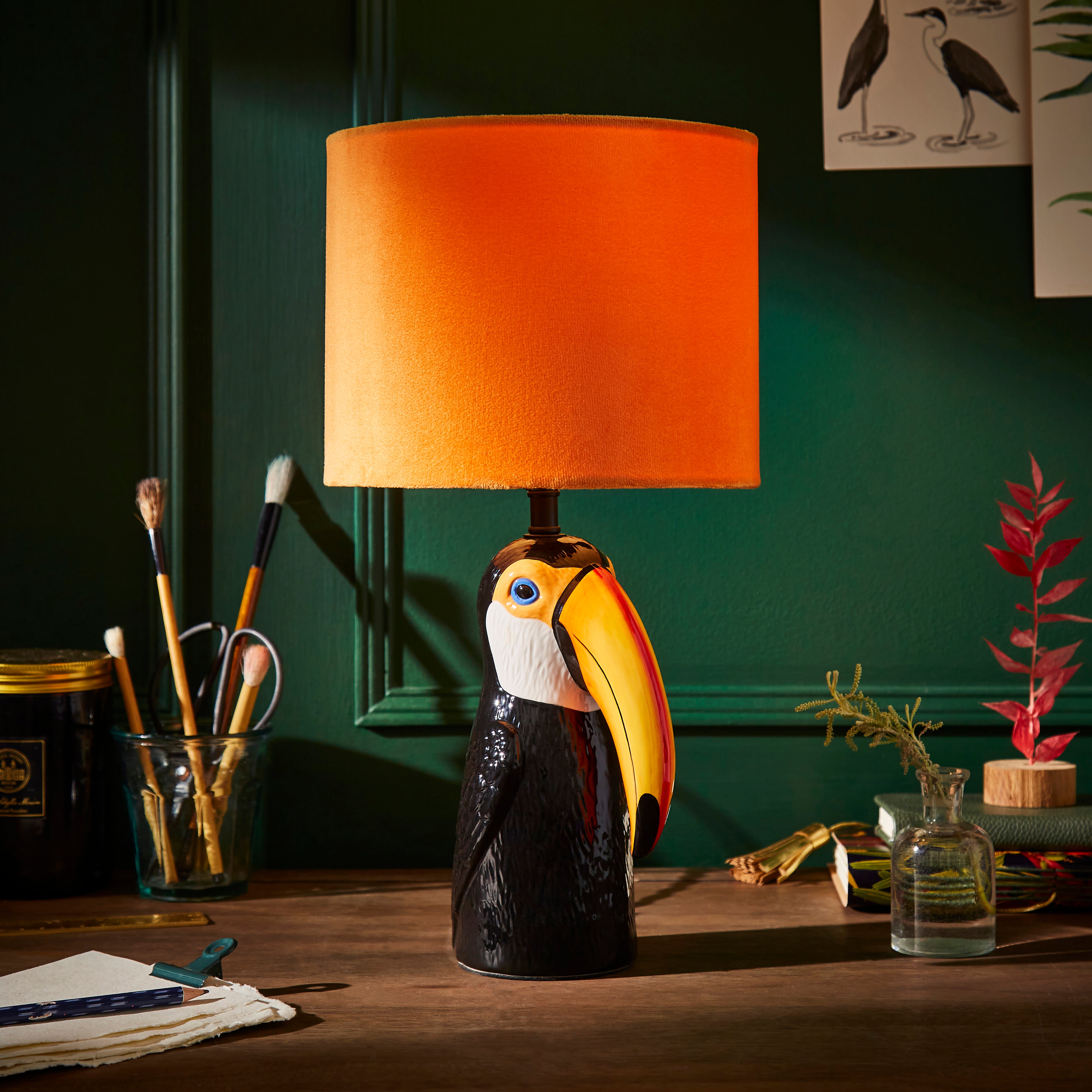 Toucan Ceramic Table Lamp