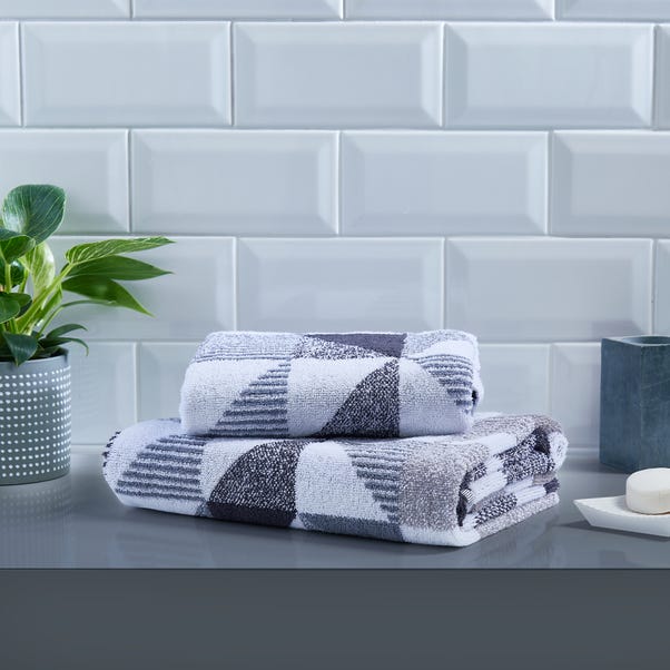 Hendra 100% Cotton Monochrome Towel image 1 of 3