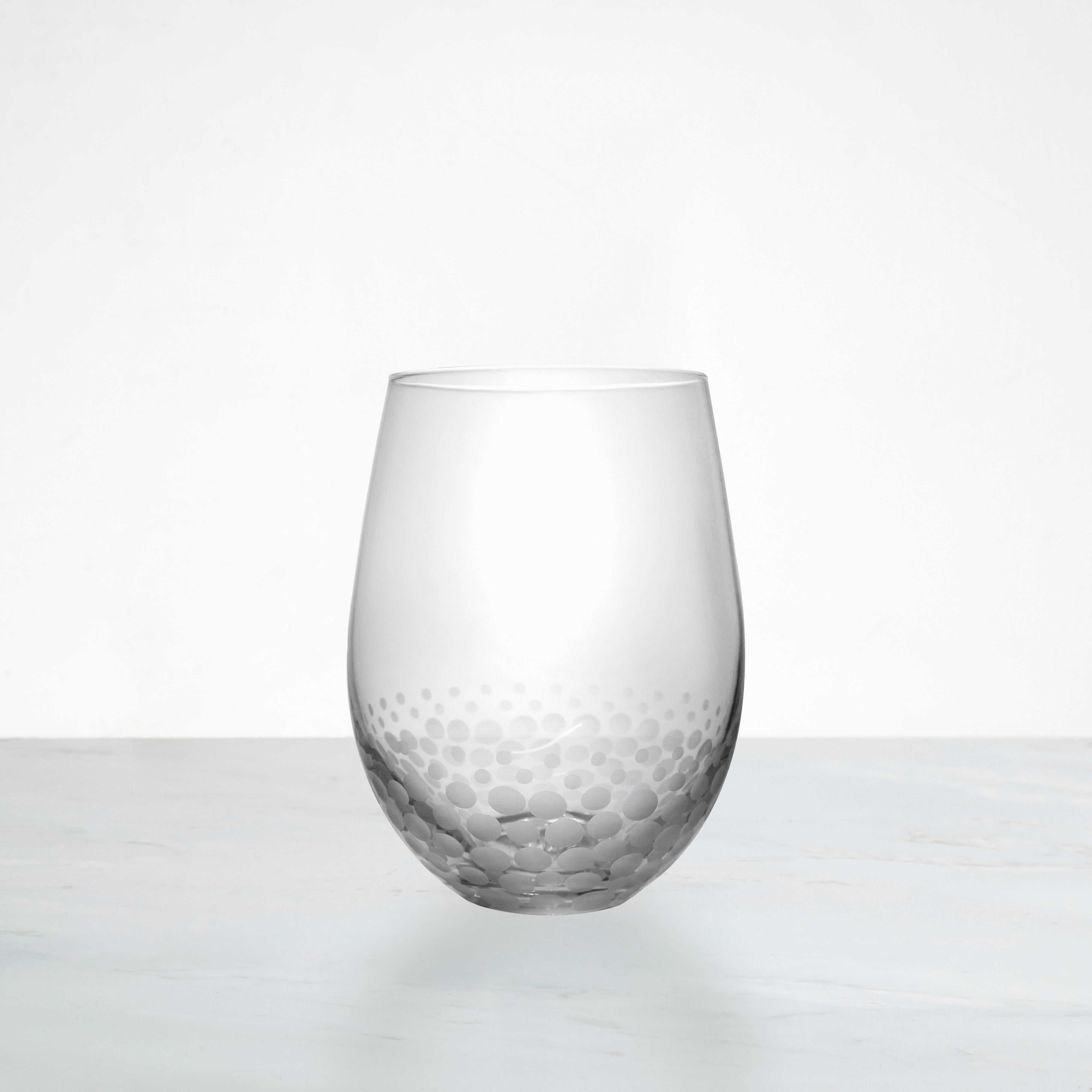 Spot Etched Tumbler Glass Clear
