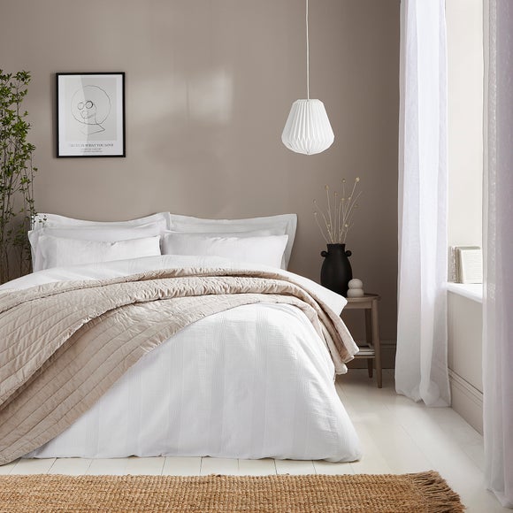Bamburgh Waffle 100% Cotton Duvet Cover & Pillowcase Set
