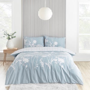 Catherine Lansfield Meadow Sweet Floral Reversible Duvet Cover And Pillowcase Set
