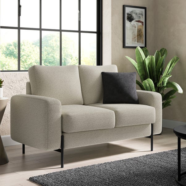 Jude Boxy Chenille 2 Seater Sofa, Natural image 1 of 7