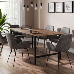 Fulton 6 Seater Rectangular Extendable Dining Table