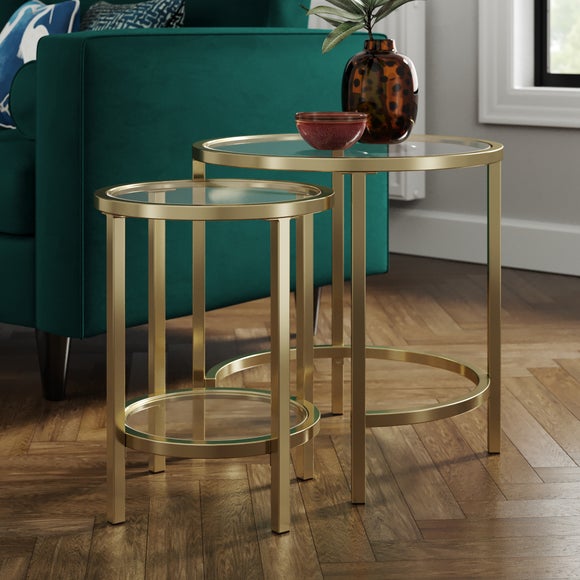 Dunelm coffee table deals glass