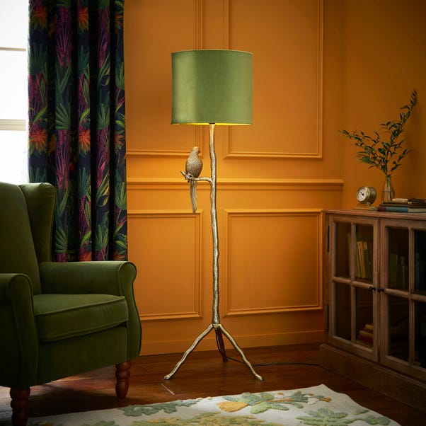 Gold Parrot Tripod Floor Lamp image 1 of 4