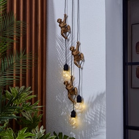Outdoor Hanging Monkey Lights