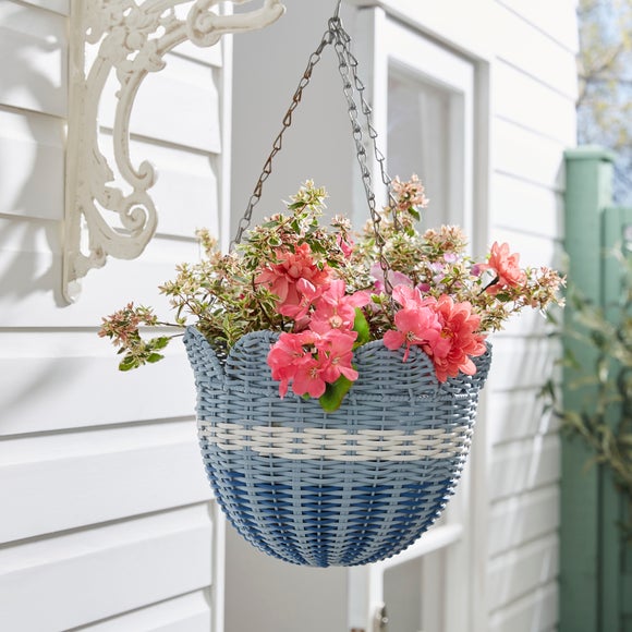 Rattan hanging deals basket