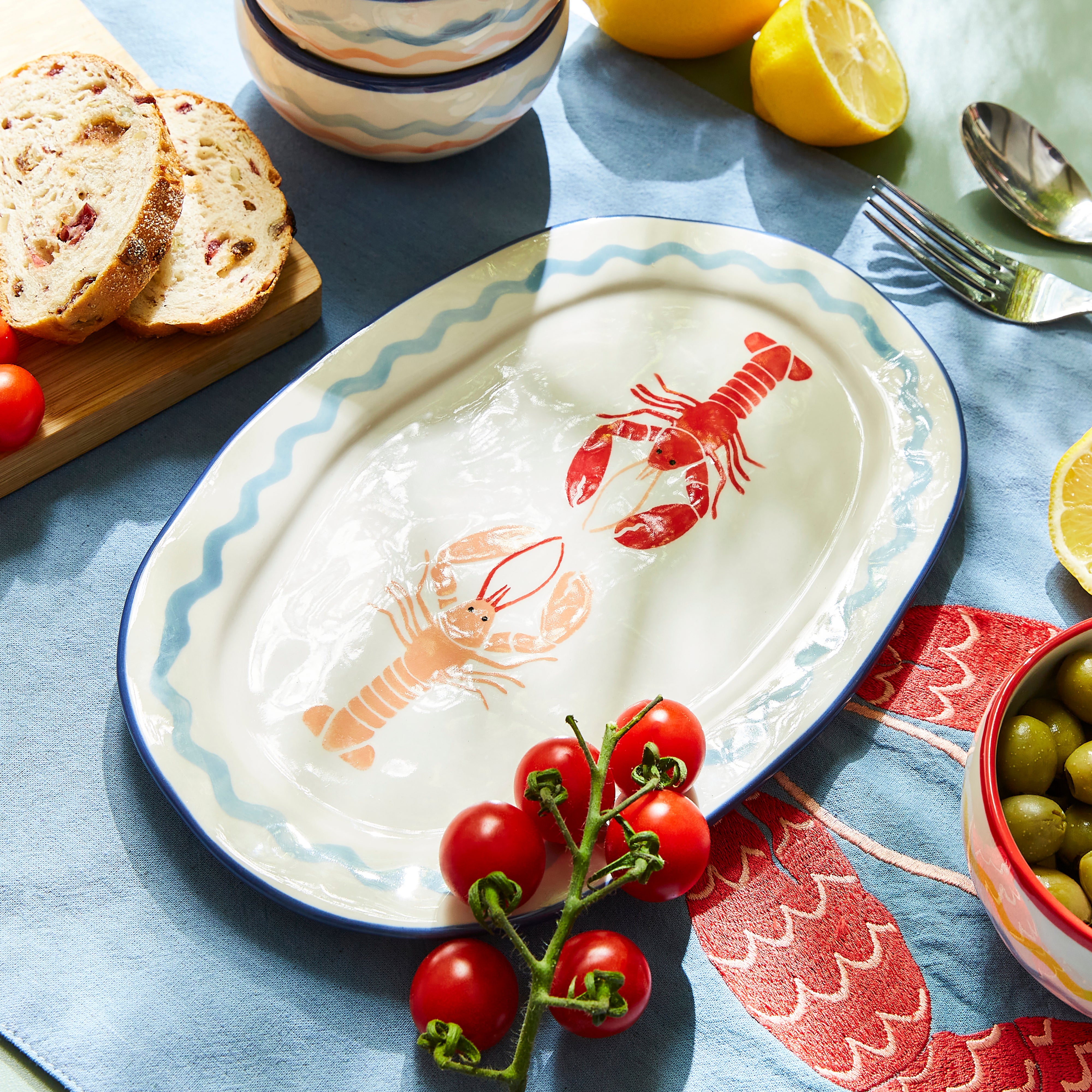 Ceramic Lobster Serving Platter 