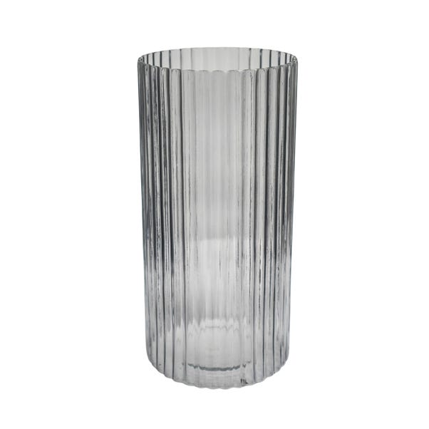Daphne Ribbed Glass Vase image 1 of 4