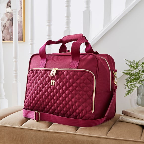 Quilted luggage discount