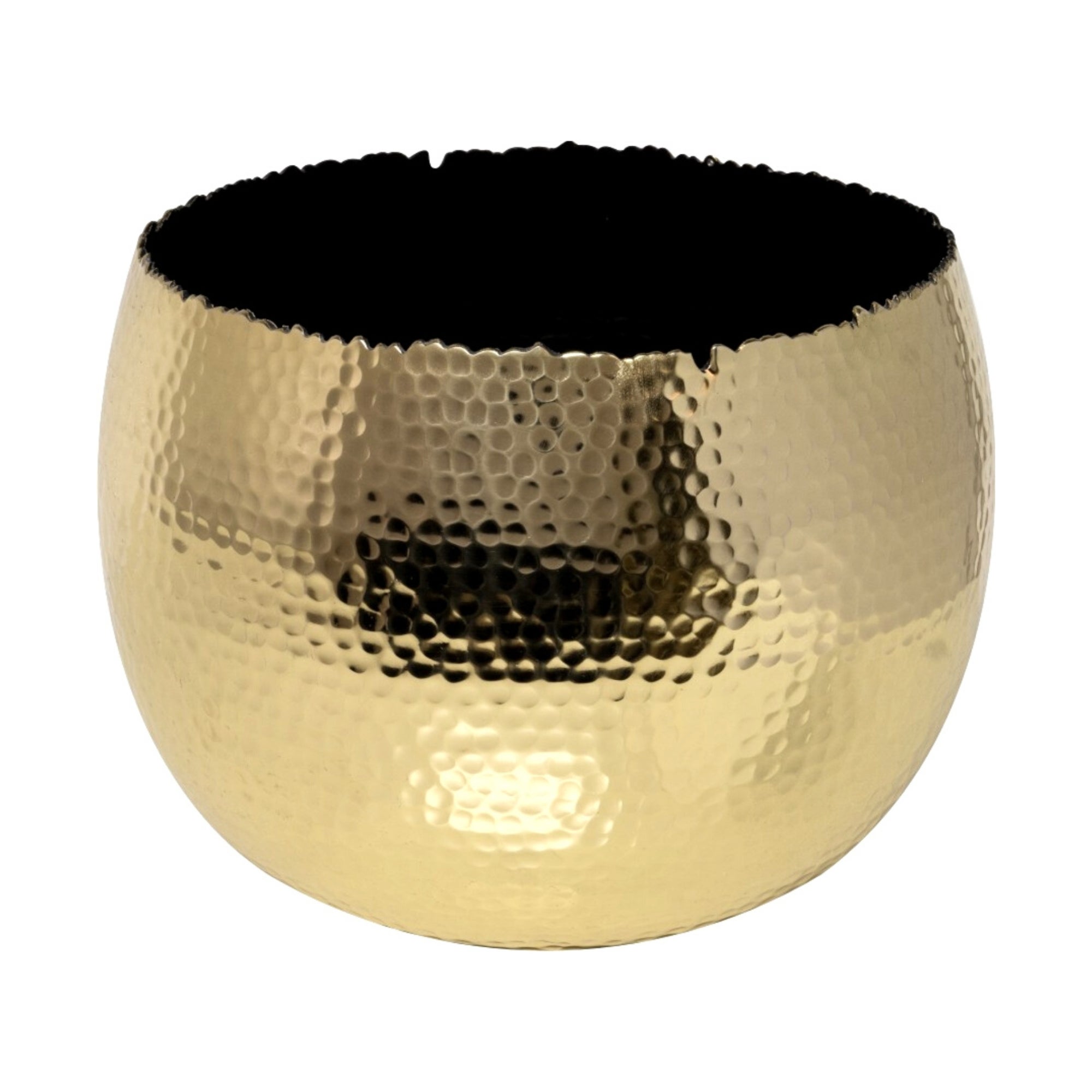 Hammered Bowl Plant Pot Gold