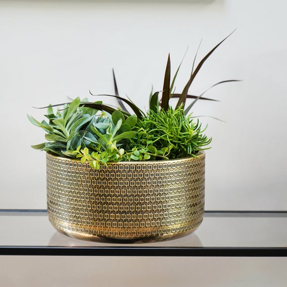 Solis Embossed Bowl Plant Pot