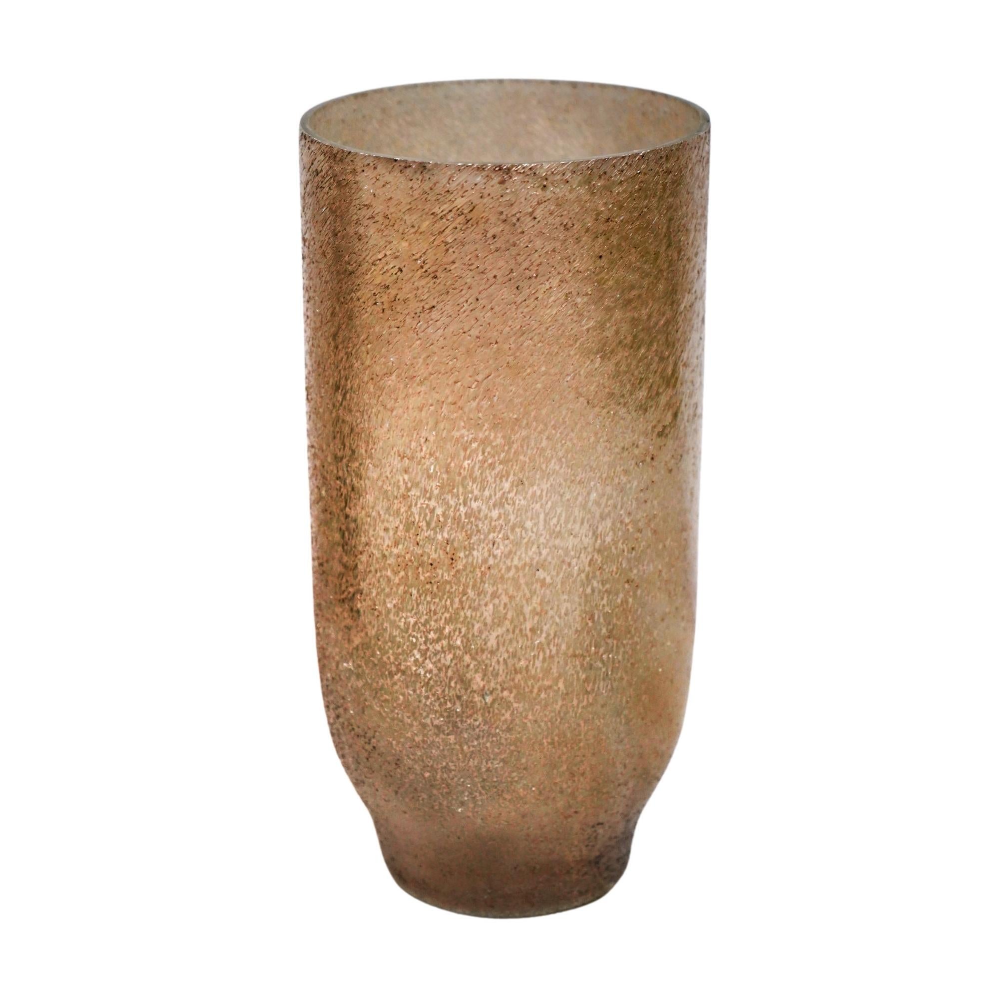 Opulent Tall Metallic Glass Vase Metallic Gold