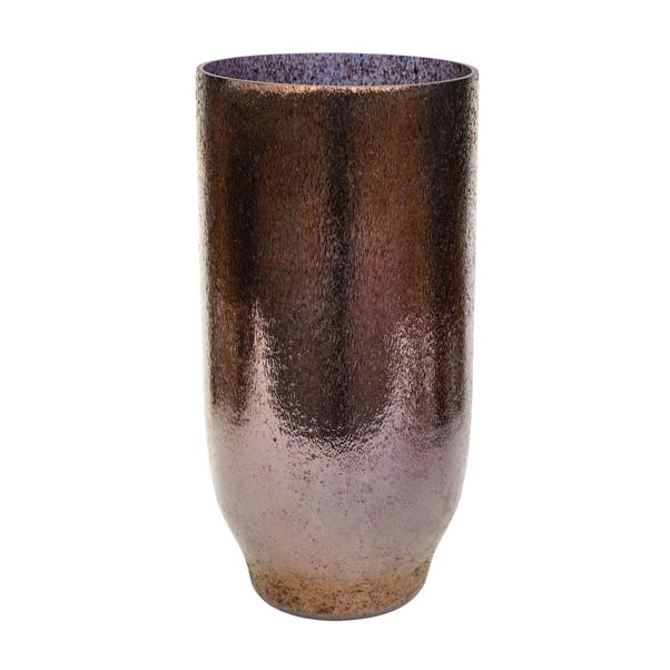 Opulent Tall Metallic Glass Vase image 1 of 5