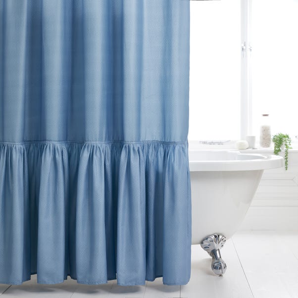 Heart and Soul Frill Long Shower Curtain image 1 of 2