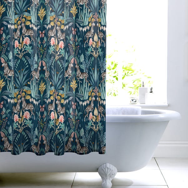 Utopia Dream Teal Shower Curtain image 1 of 2