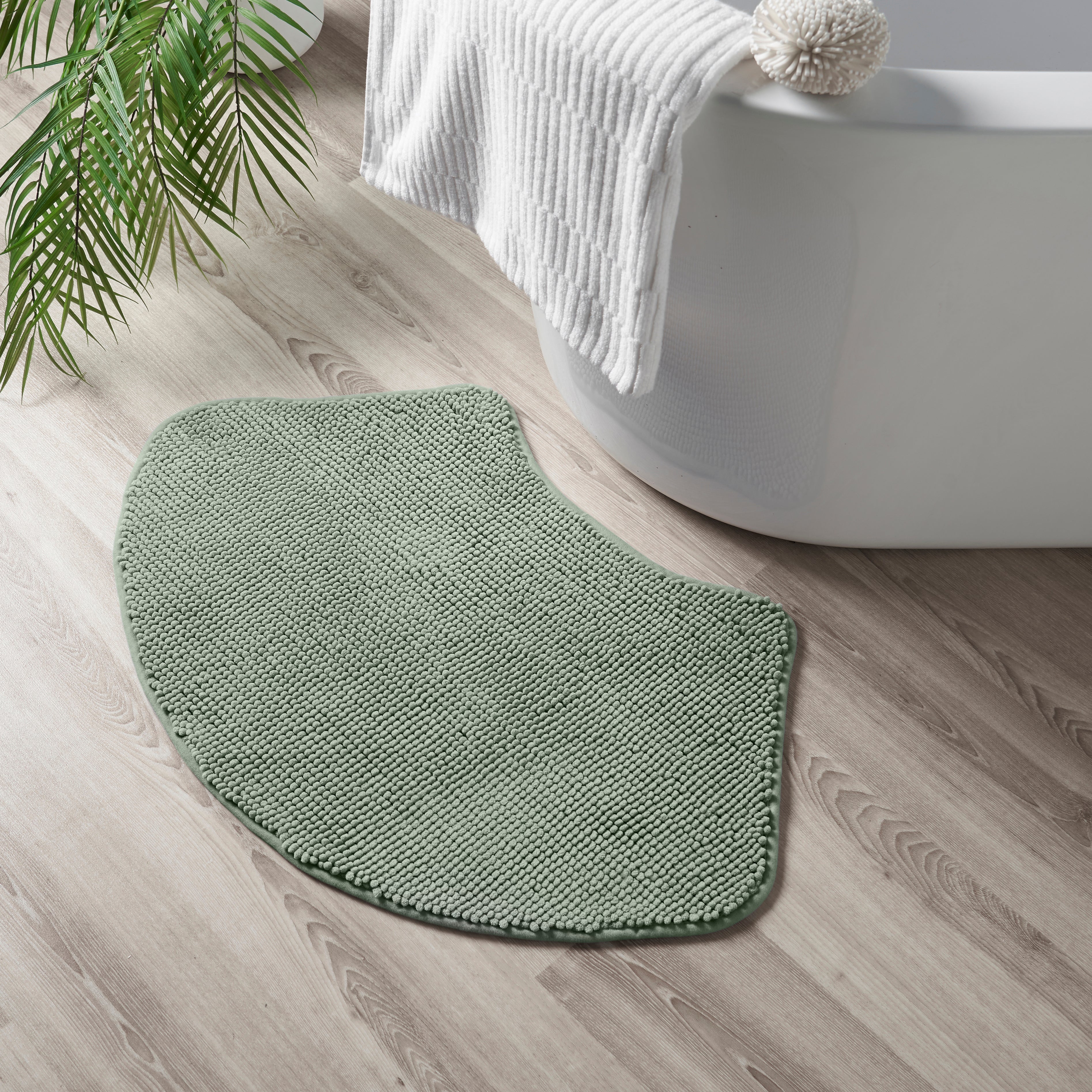 Mini Bobble Oval Bath Mat Sage