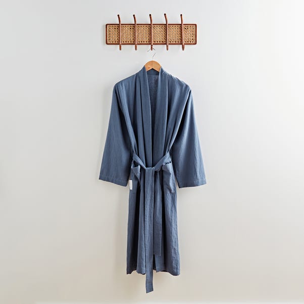 Washed Cotton Linen Blend Robe image 1 of 2