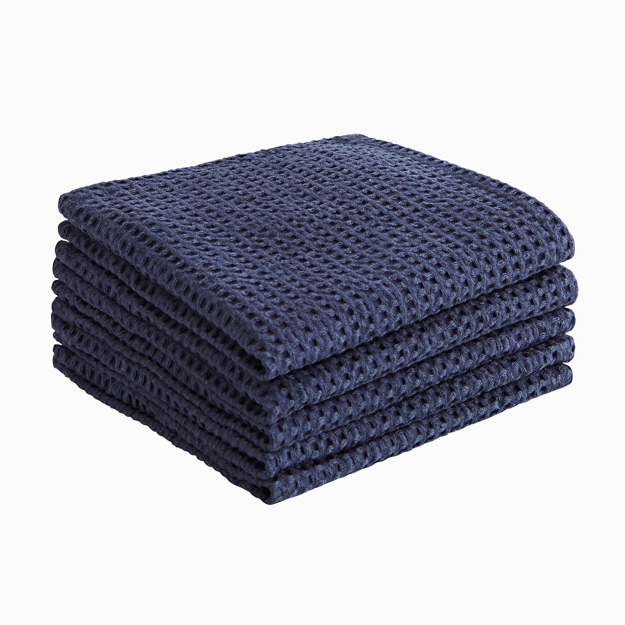 Pack of 5 Soft Washed Cotton Waffle Face Cloths | Dunelm