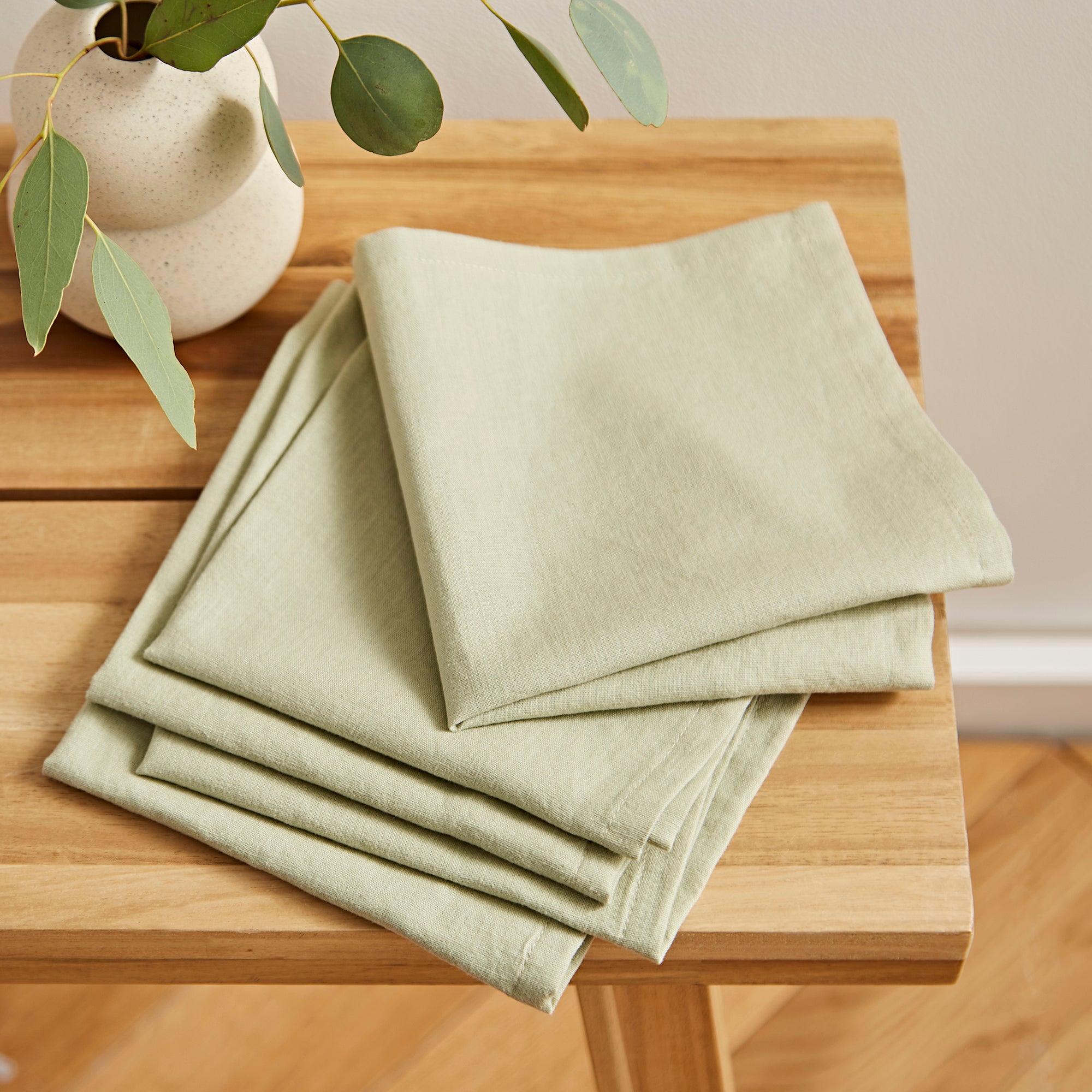 Pack of 5 Washed Cotton Linen Face Cloths