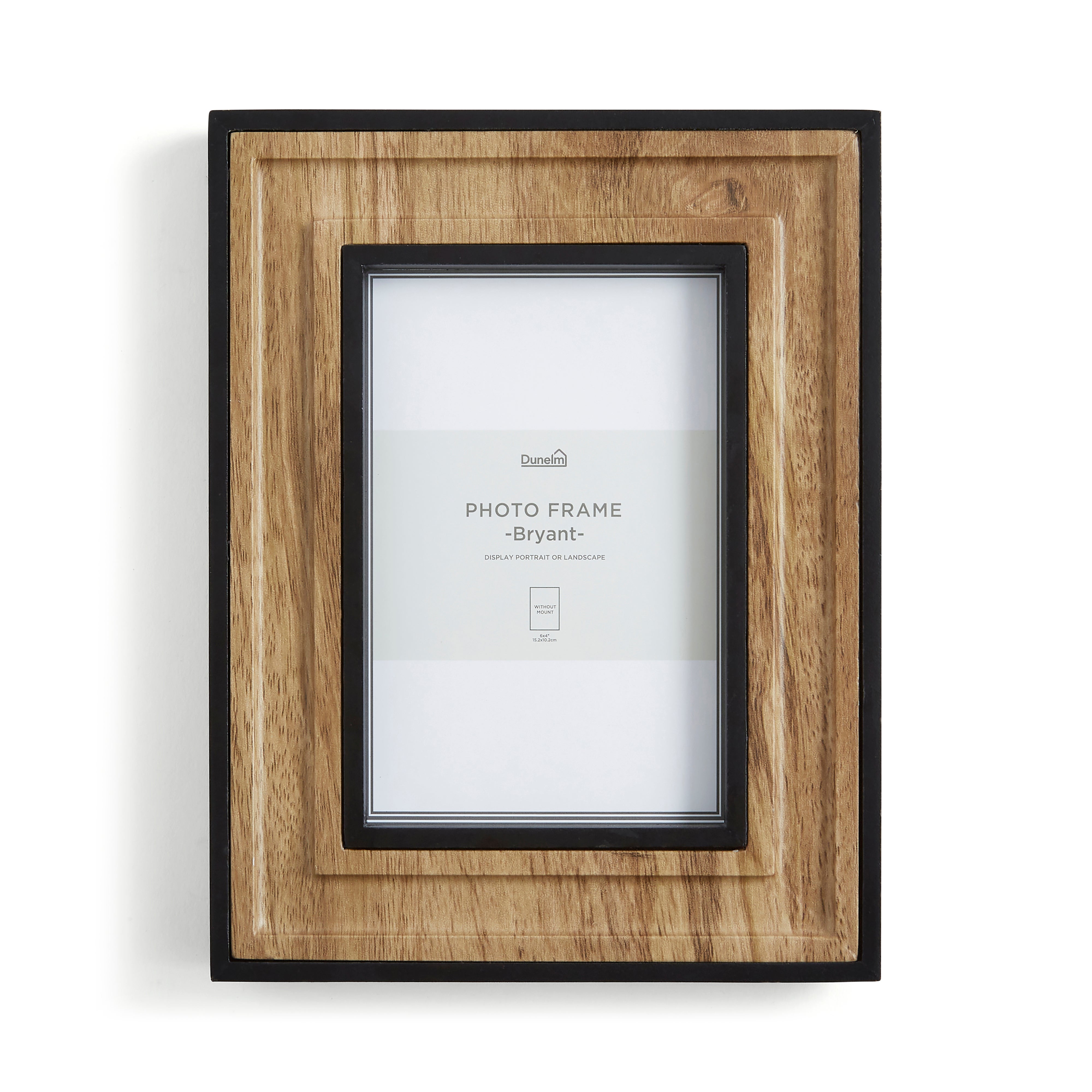 Bryant Natural and Black Photo Frame | Dunelm